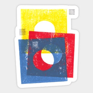Basic in red, yellow and blue Sticker
